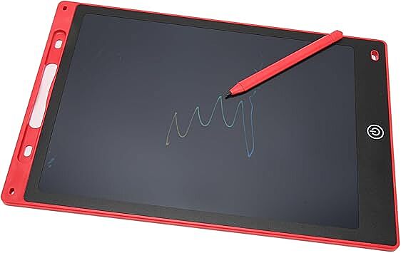 Tablette d'Ecriture Et De Coloriage LCD Avec Stylo 12'' Rouge