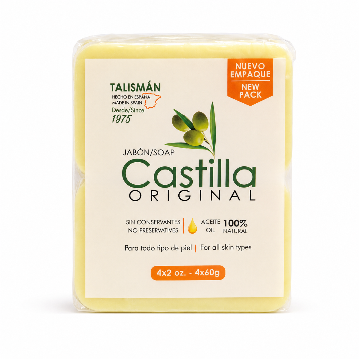 Talisman Castilla Soap Original Bars 2 oz (PK/4EA)