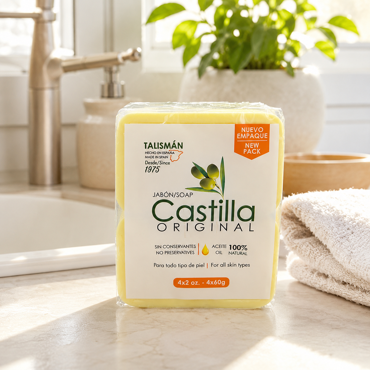 Talisman Castilla Soap Original Bars 2 oz (PK/4EA)