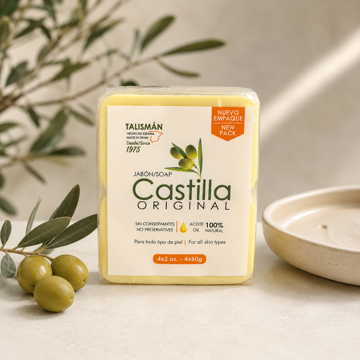 Talisman Castilla Soap Original Bars 2 oz (PK/4EA)