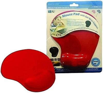 Tapis de Souris Avec Repose Poignet Ergonomique Rouge