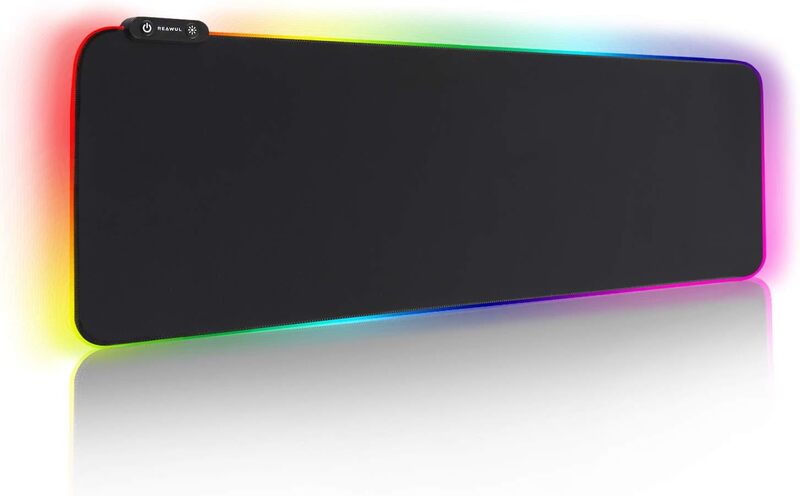 Tapis de Souris Gaming LED Lumineuse REAWUL
