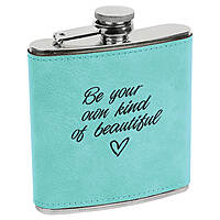 6 oz Leatherette Wrapped Flask