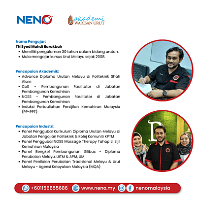 Kursus Urut Melayu - Asas Terapi Saraf Kursus Urut Melayu - Asas Terapi Saraf