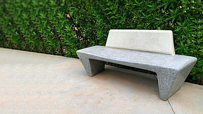 Terrazo Curvy Bench