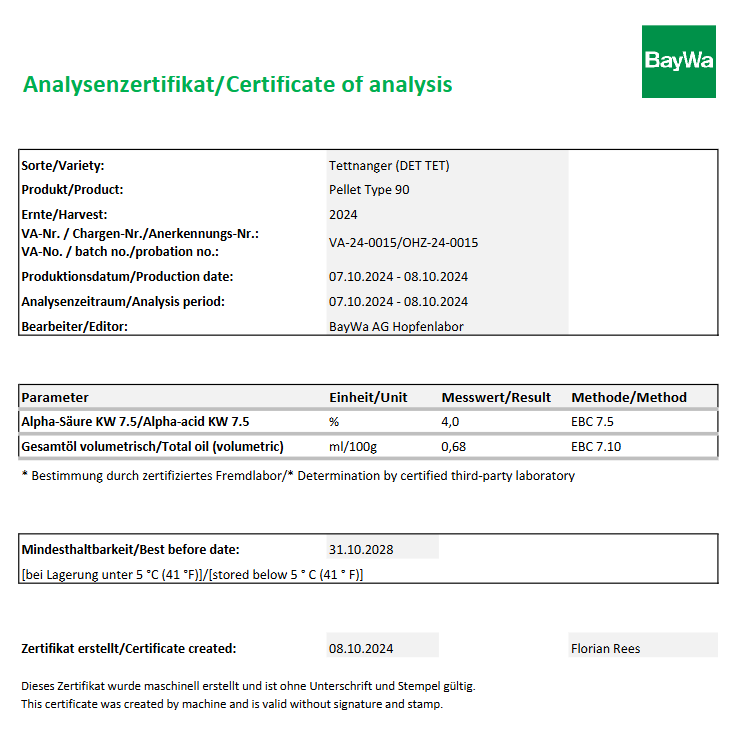 Lupulo1kg Tettnanger GER BW