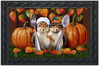 Thankful Chipmunks Doormat