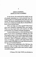 The Mind and its Control (English) (Paperback)