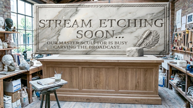 The Sculptor Stream Etching Soon Graphic