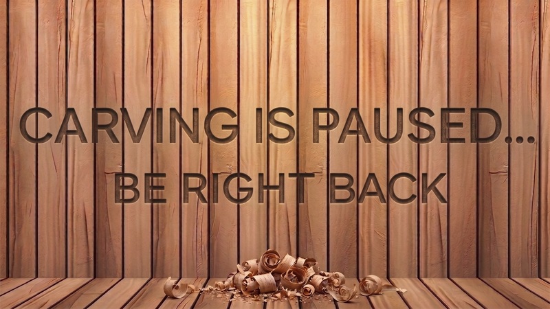 The Woodsman Carving Paused Graphic