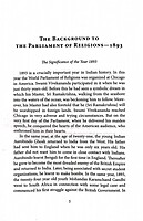 The World Parliament of Religions 1893