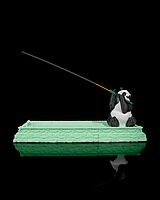 The Panda Flutist Incense Holder