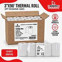 Thermal Roll Carbonless 2PT 3" x 90' Reserve 10/5