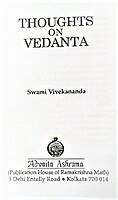 Thoughts on Vedanta