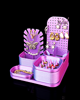 Thread Treasure -3D Printed Jewelry and Makeup Organizer