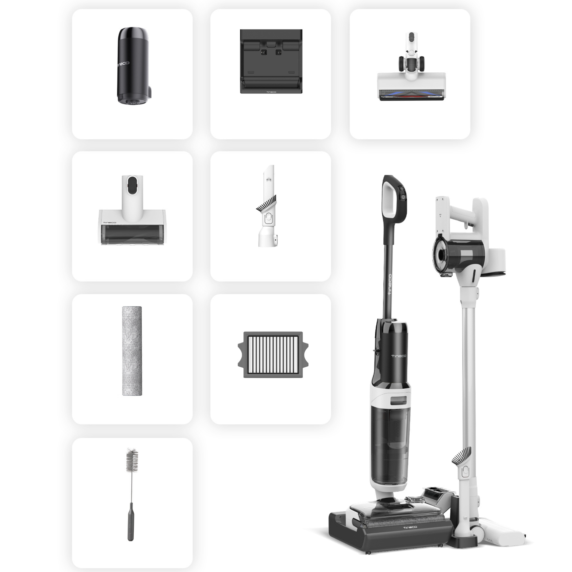 Tineco Floor One Switch S6 Stretch - 65min, Smart 180° Lay Flat Wet Dry Cordless Vacuum Floor Washer & Mop Stick