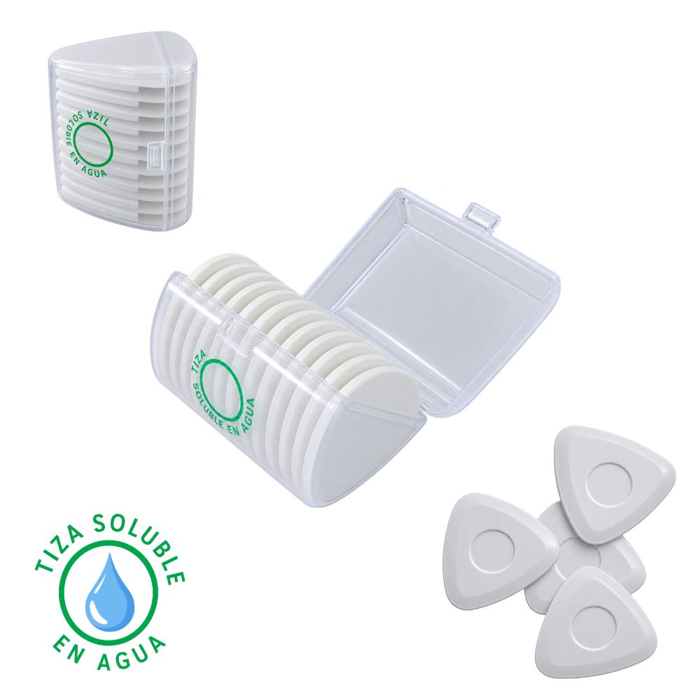 Tiza Modisteria Caja Plastica Blanca Paquete x 12 Unidades