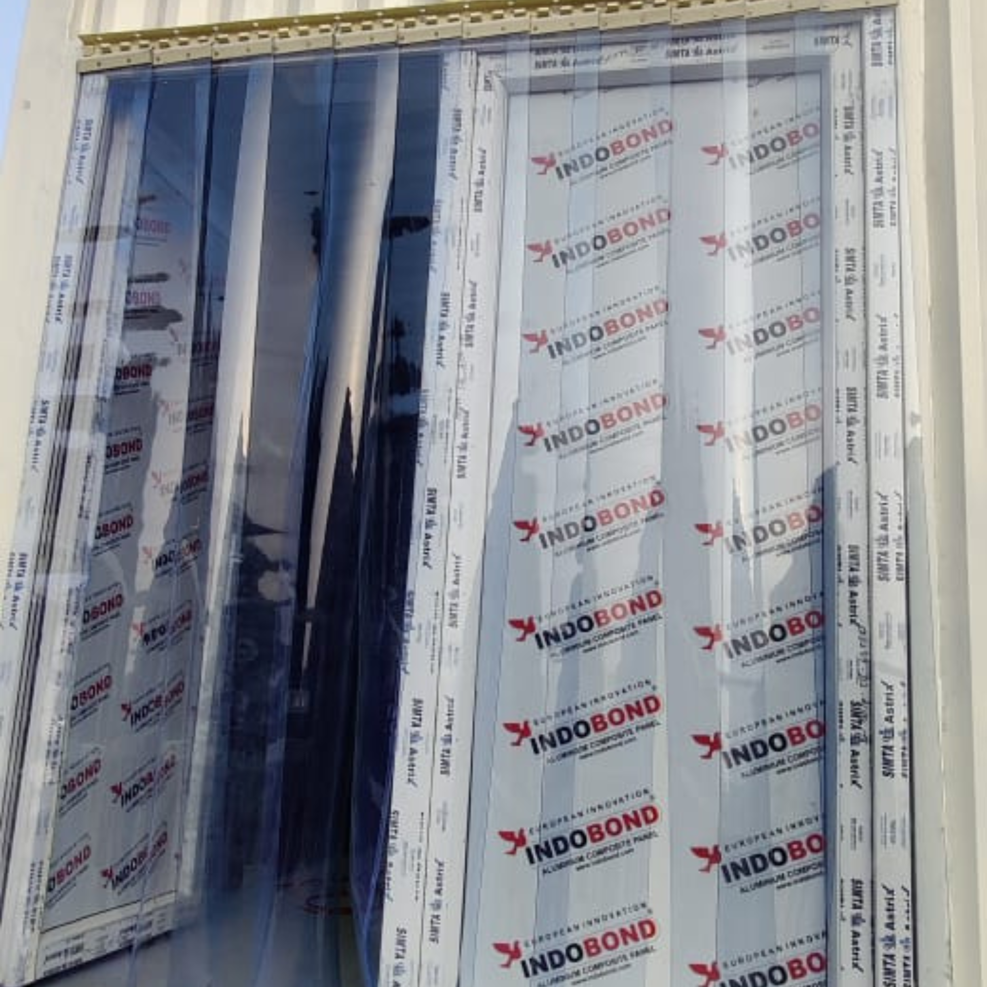 buzz lite riptide pvc strip curtain to prevent dust from outside