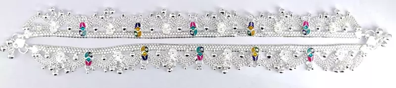 Traditional Bengali Silver Anklets Traditional Bengali Silver Anklets