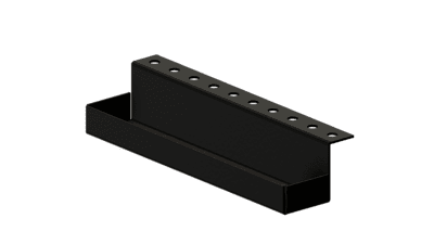 Point Of Use Bolt On Tray: 10" Wide x 2" Deep x 2" High - Black