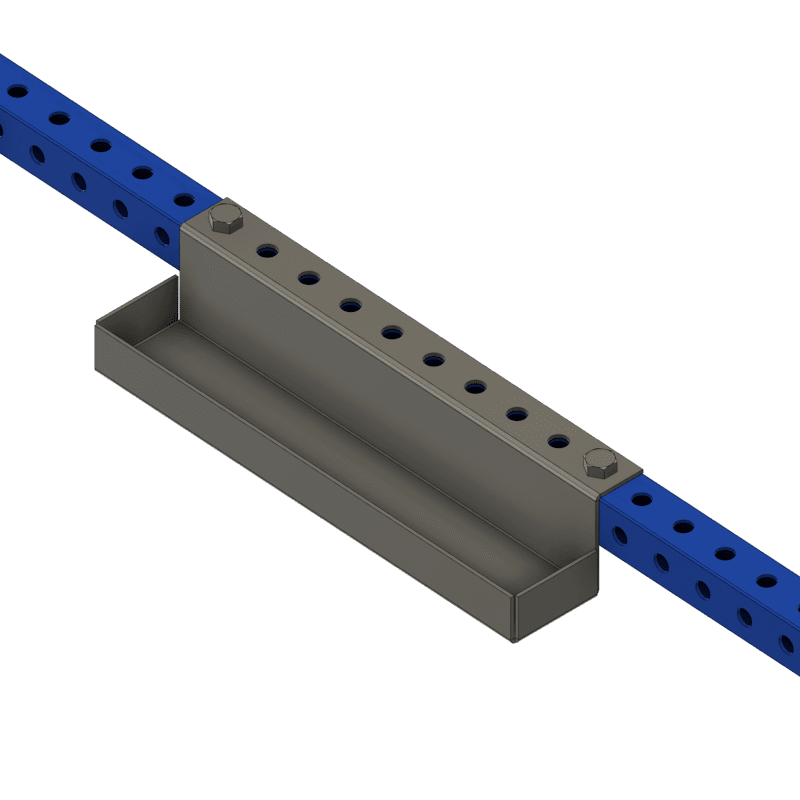 Point Of Use Bolt On Tray: 10" Wide x 2" Deep x 2" High - Black