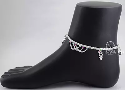 Trendy Unique Silver Payal Design