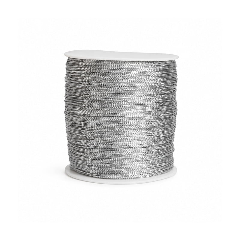 Trenza Cordon M-100 Plata Rollo X 1008 Yardas Trenza Cordon M-100 Plata Rollo X 1008 Yardas