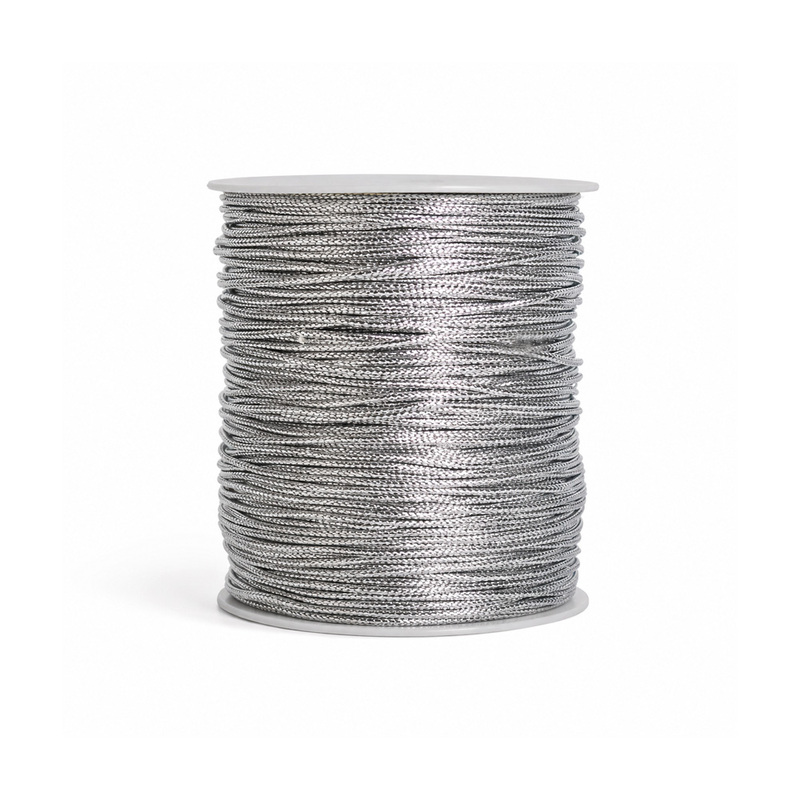 Trenza Cordon M-104 Plata Rollo X 144 Yardas Trenza Cordon M-104 Plata Rollo X 144 Yardas