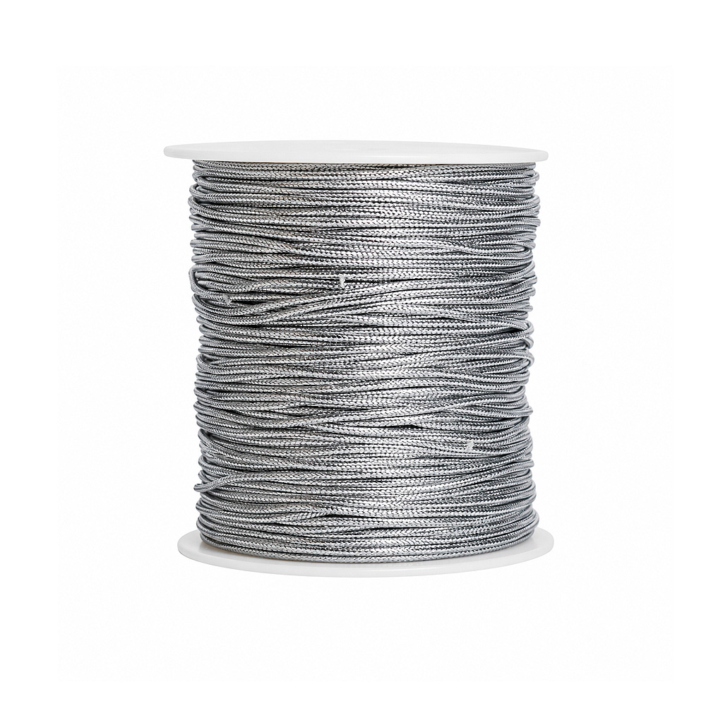 Trenza Cordon M-106 Plateado Rollo X 144 Yardas