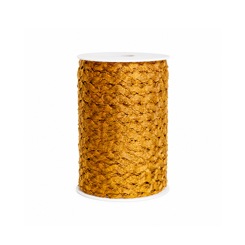 Trenza Zig Zag M-204 Dorado Rollo X 144 Yardas Trenza Zig Zag M-204 Dorado Rollo X 144 Yardas