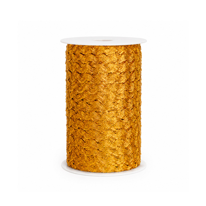 Trenza Zig Zag M-206 Dorado Rollo X 144 Yardas Trenza Zig Zag M-206 Dorado Rollo X 144 Yardas