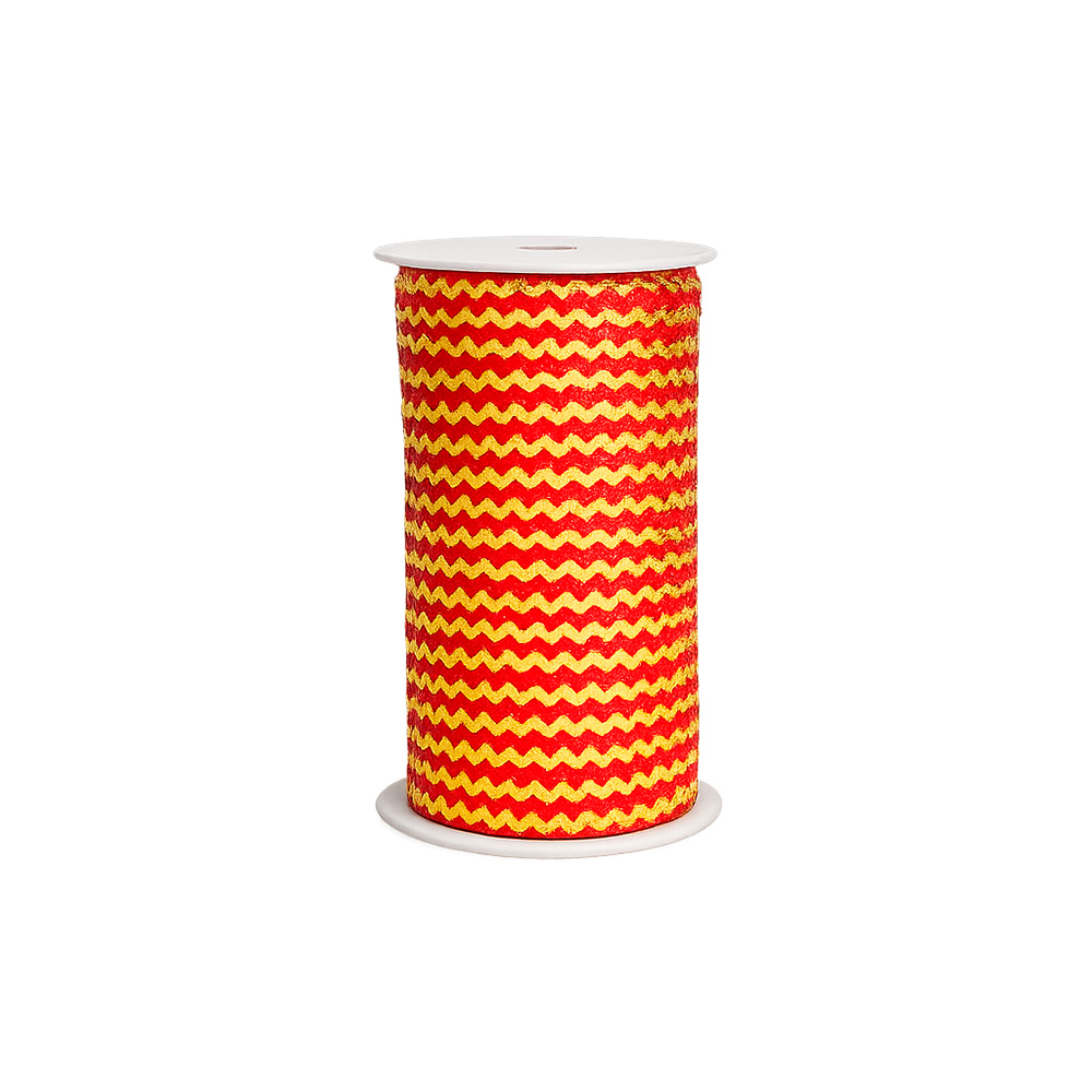 Trenza Zigzag Shm1 Drd/Roja Rollo X 144 Yardas