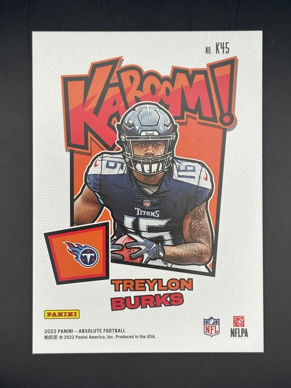 2022 Absolute Kaboom Treylon Burks RC 2022 Absolute Kaboom Treylon Burks RC