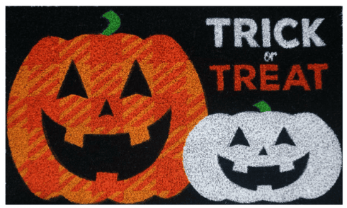 Trick or Treat Pumpkin Natural Fiber Coir Doormat