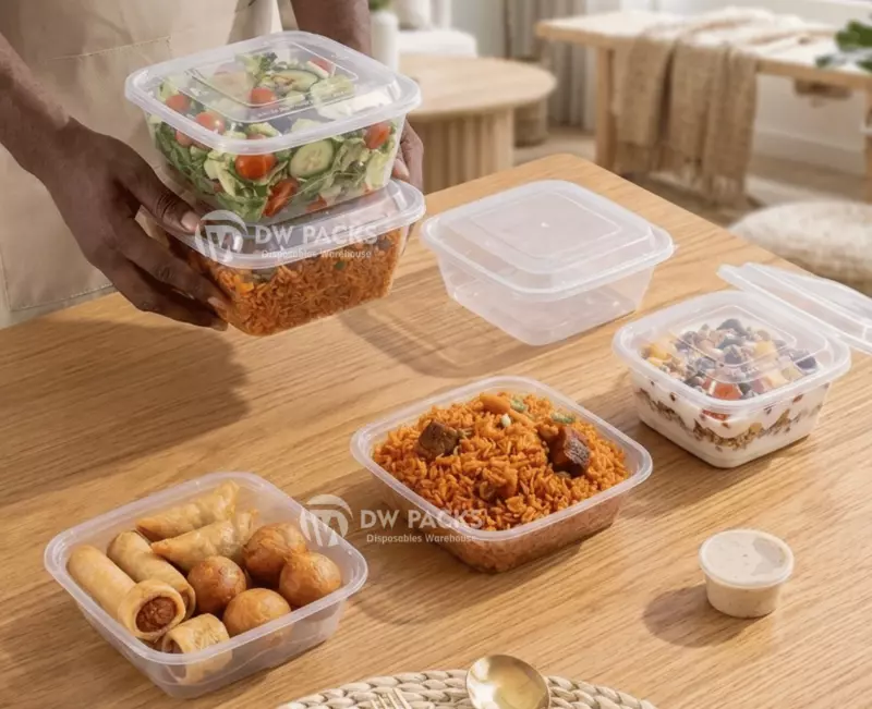 Transparent Square Food Packs