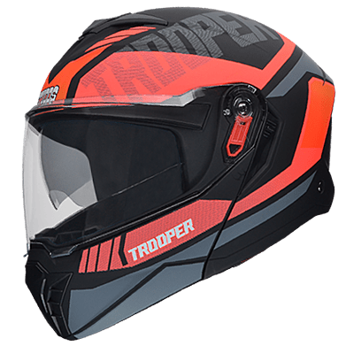 STUDDS TROOPER D1 MATT BLACK N8 PINK D/V (M)