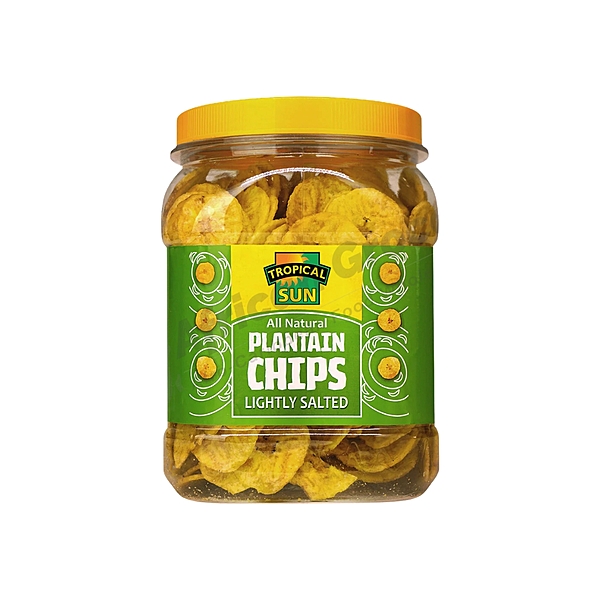 25359 Tropical Sun Plantain Chips Salted 450g X 6