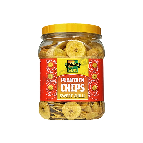 25358 Tropical Sun Plantain Chips Sweet 450g X 6