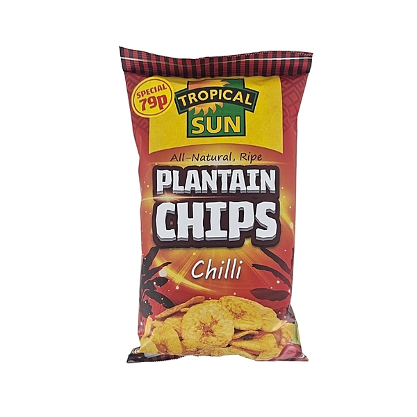 25055     Tropical Sun Ripe Plantain Chips Chilli 70g X 12