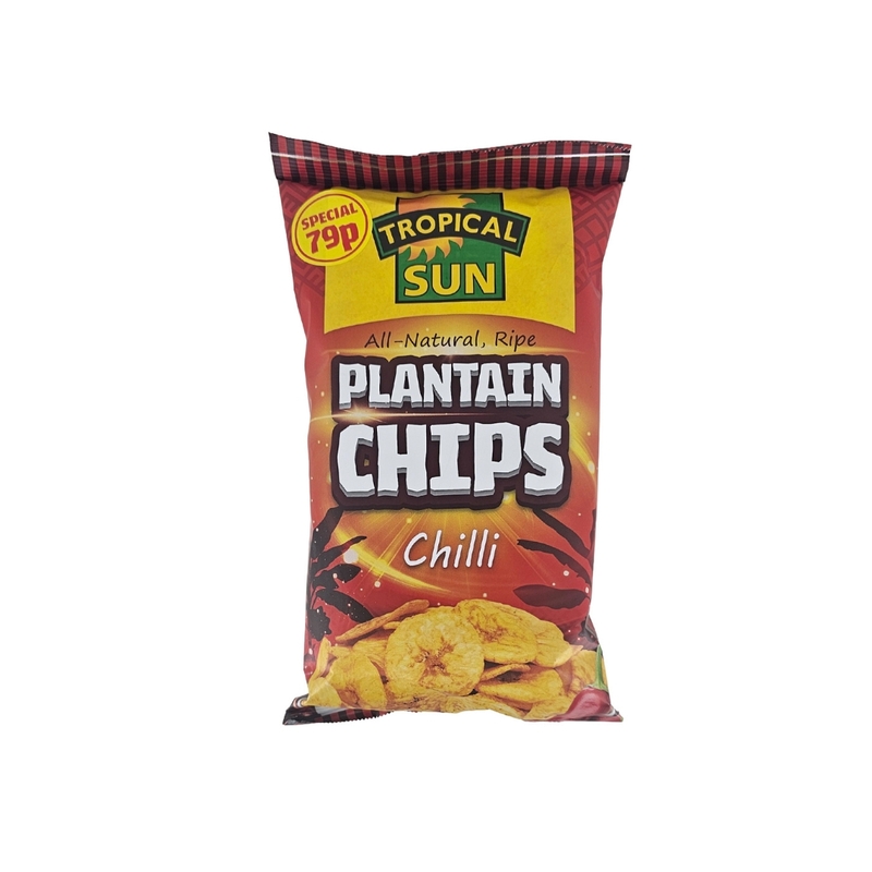 25055 Tropical Sun Ripe Plantain Chips Chilli 70g X 12