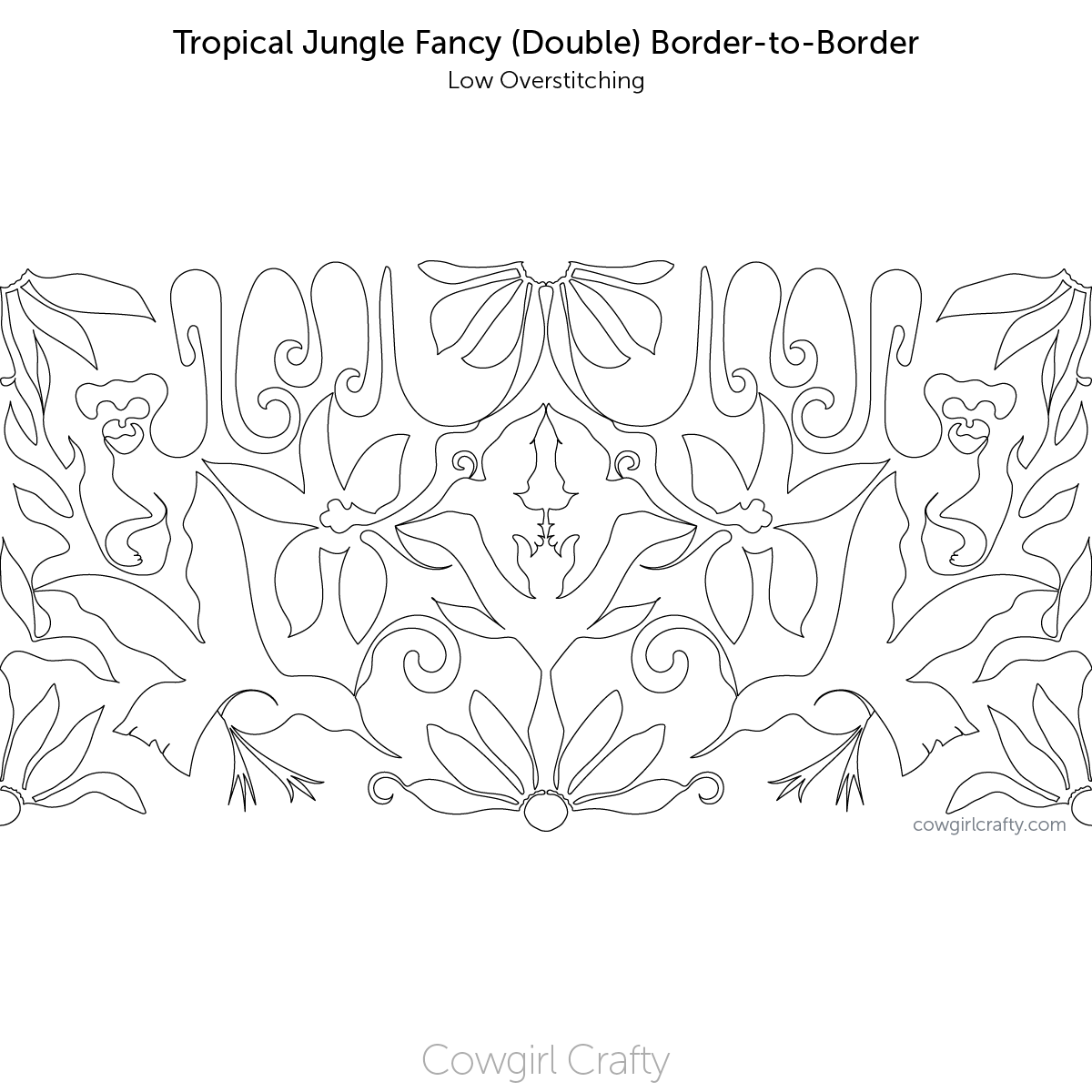 Tropical Jungle Fancy Border-to-Border | Digital Longarm Quilting Patter