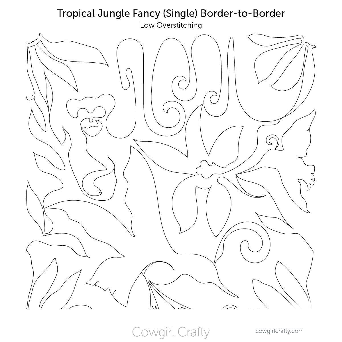 Tropical Jungle Fancy Border-to-Border | Digital Longarm Quilting Patter