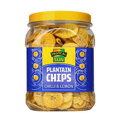 26164 Tropical Sun Chilli And Lemon Plantain Chips 450g X 6