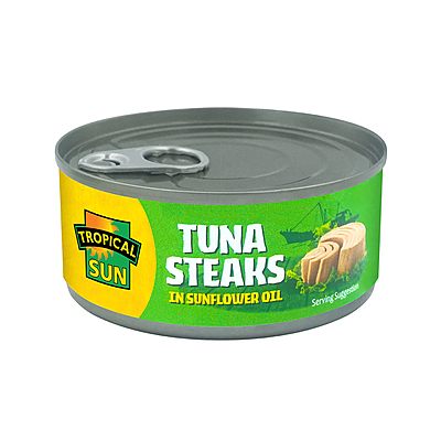 25057 Tropical Sun Tuna Steaks Sunflower 160g X 6