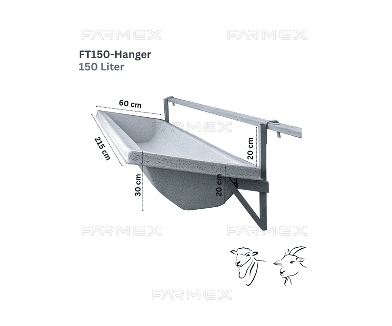 Farmex Trough 150 Liter for Sheep Hanger