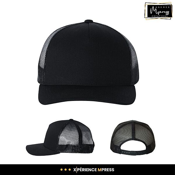 Casquette YP 5 panneaux courbée