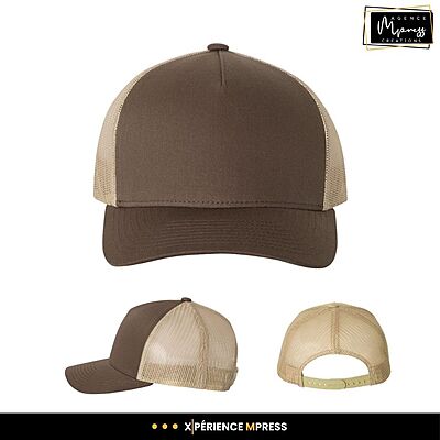 Casquette YP 5 panneaux courbée