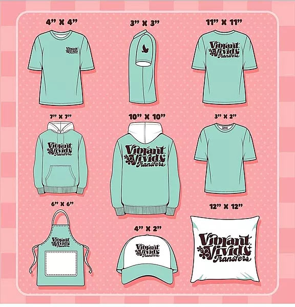Apparel Print Size Chart