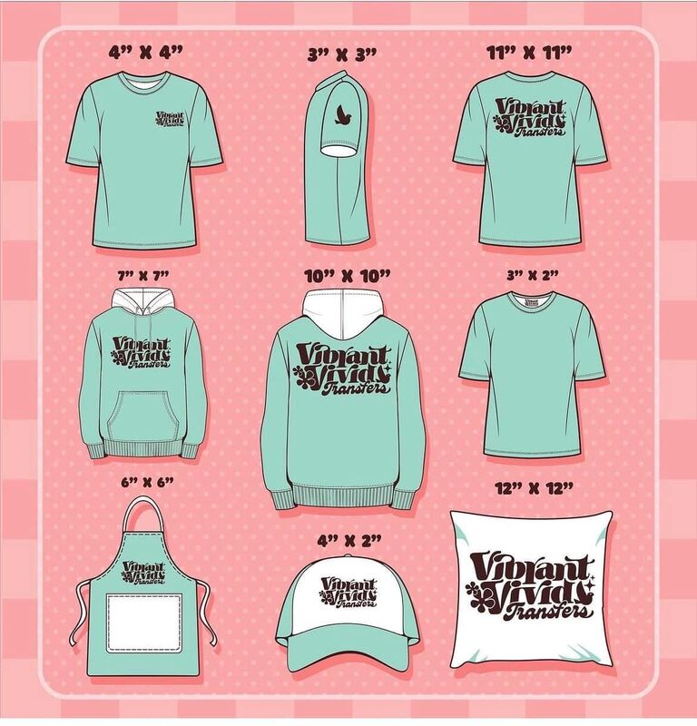 Apparel Print Size Chart