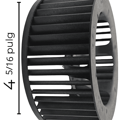 Turbina Condensador Modelo MAPS1411H Largo 4 5/16 Ancho 9 13/16 Flecha 1/4 - 12100103A00062-1